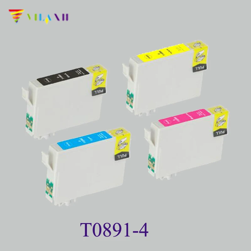 

1Set T0891-4 Compatible Ink Cartridge For Epson T0891-T0894 For Epson Stylus S20 SX100 SX105 SX200 SX205 X405 SX400 Printer