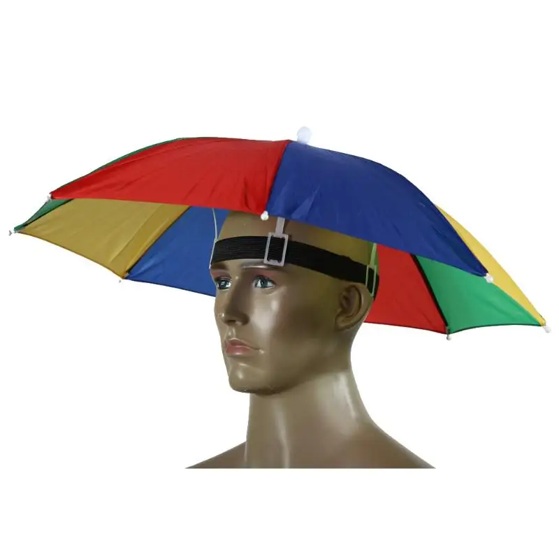 Зонтик шляпа Защита от солнца тенты походы, рыбалка, пеший туризм фестивалей Открытый Brolly для детей/взрослых/пожилых 55 см