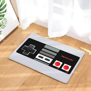 

HomeMiYN New Arrival Bath Mat Retro Game Controller Door Mat Anti Slip Bathroom Kitchen Footpads Home Decoration Mats Black