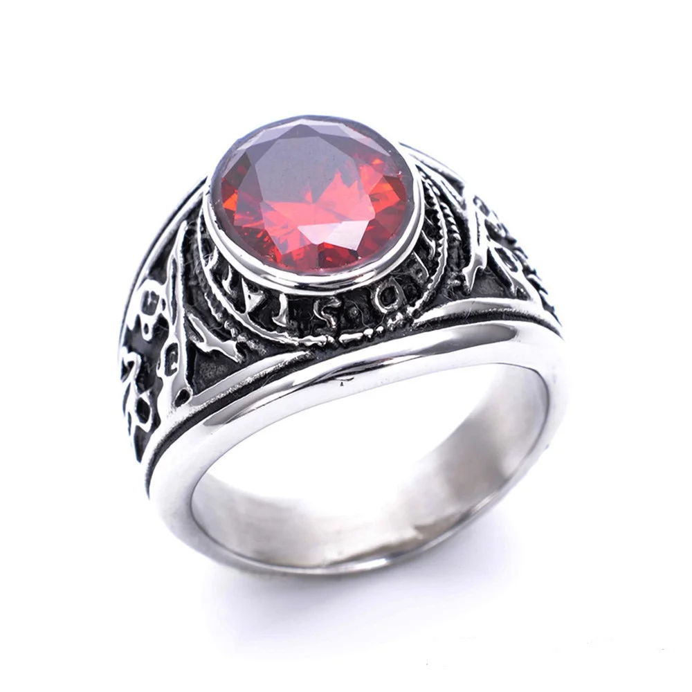 Titanium Steel Jewelry Ring American Soldier Redstone Ring Casting Ring ...
