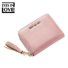 Eyes In Love Small Tassel Women Wallet Mini Zipper Women Purse Brand Short Designer Coin Wallet