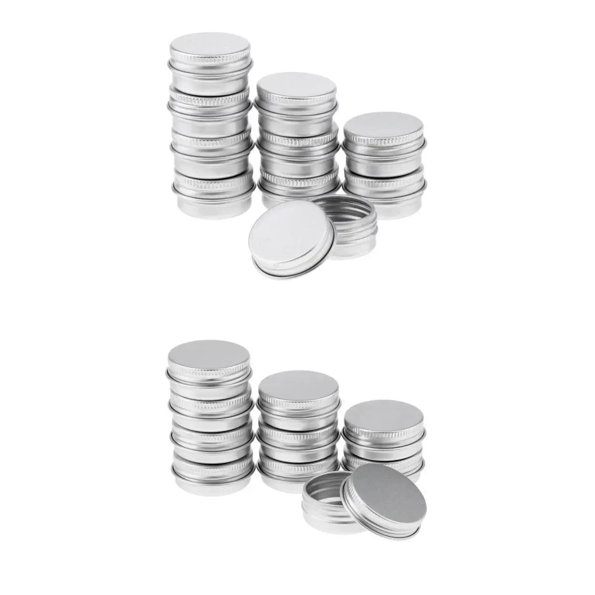 20Pcs Cosmetic Empty Jar Pot Cream Lip Balm Bottle Box Container Tins Case, 15ml and 5 ml