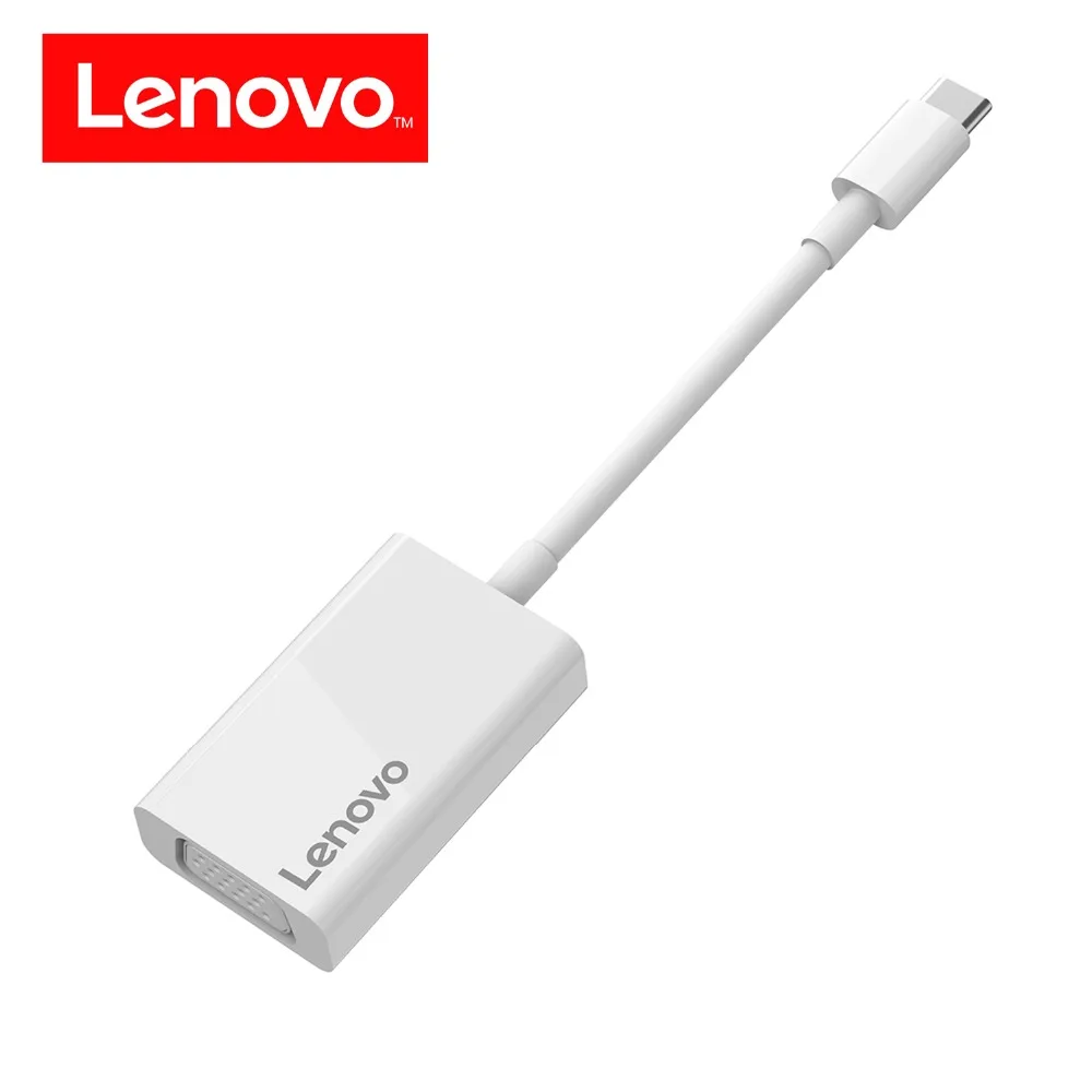 

Lenovo Original Type-C to VGA Adapter USB-C Hub Support 1080P HD for Macbook Chromebook Window Notebook HDTV Box Projector
