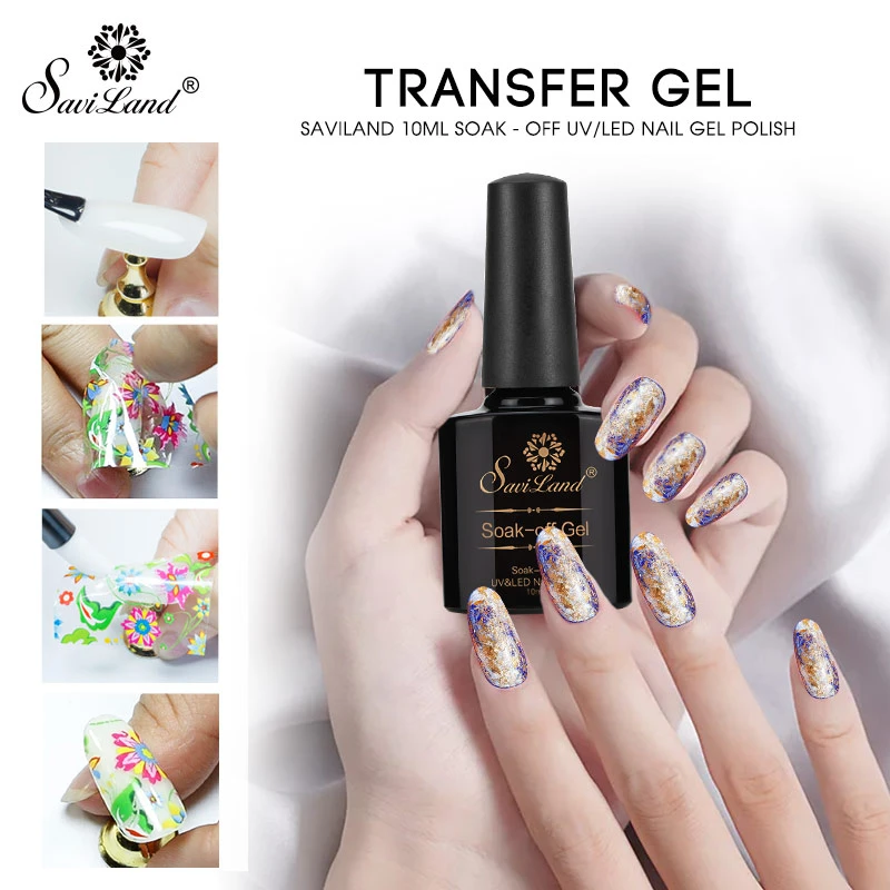 Saviland 10ml Transparent Nail Foil Adhesive Glue Star Glue for Nail