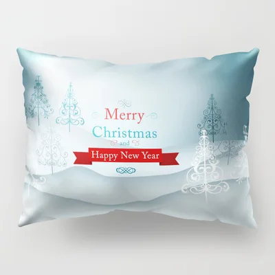 

50*30CM Pillowcase Print Cartoon Cotton Simple style Cover Rectangle Plain Multicolor Pillow case for Christmas Gifts
