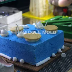 Мусс маракуи силиконовые формы торт площадь Форма Гато плесень Мороженое шоколад Gelato Инструменты для приготовления десерта 10 различных