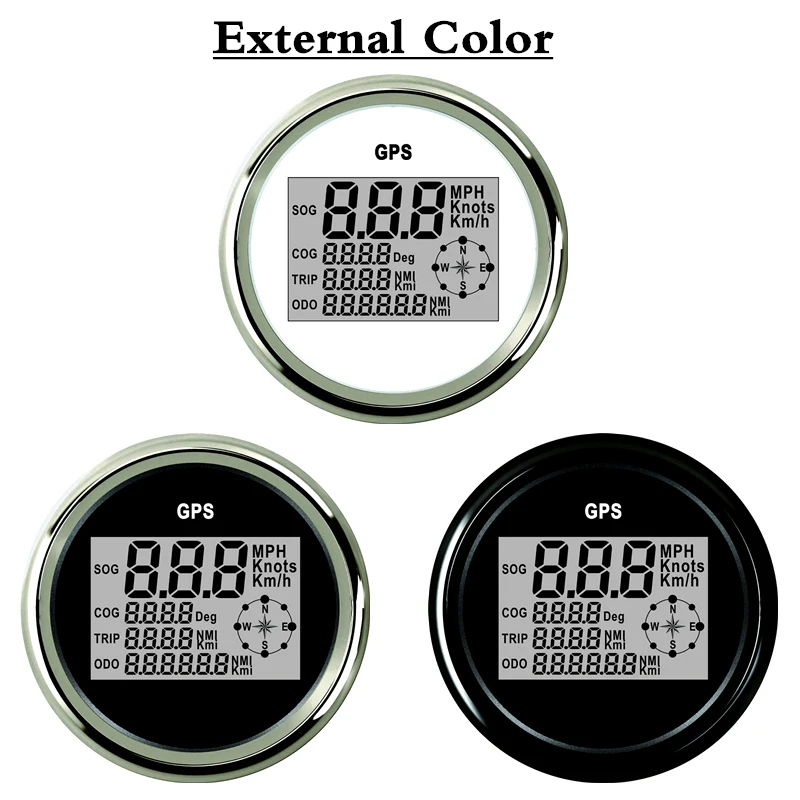Цифровой Автомобильный спидометр, gps, одометр, 85 мм, 0-999 узлов, км/ч, mph, 12 В/24 В, с подсветкой, яхта, судно, мотоцикл, лодка, автомобиль