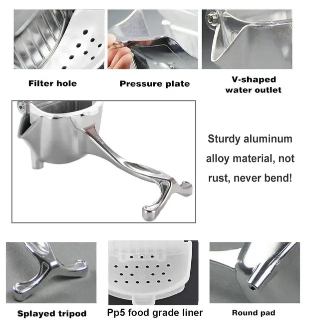 Hand Pressure Juicer Manual Citrus Juicer ( 5Pcs Juicer Bag as Gift