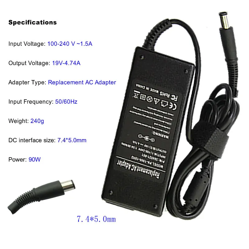 Laptop AC Adapter For HP For Compaq Charger 19V 4.74A 90w Business Notebook 2230s 2510p 2710p 6510b 6515b 6530b 6535b Laptop AC Adapter For HP For Compaq Charger 19V 4.74A 90w Business Notebook 2230s 2510p 2710p 6510b 6515b 6530b 6535b
