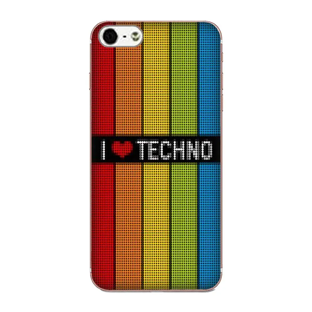 Любовь техно для Apple iPhone 4 4S 5 5C 5S SE 6 6S 7 8 Plus X XS Max XR Прекрасный чехол телефона