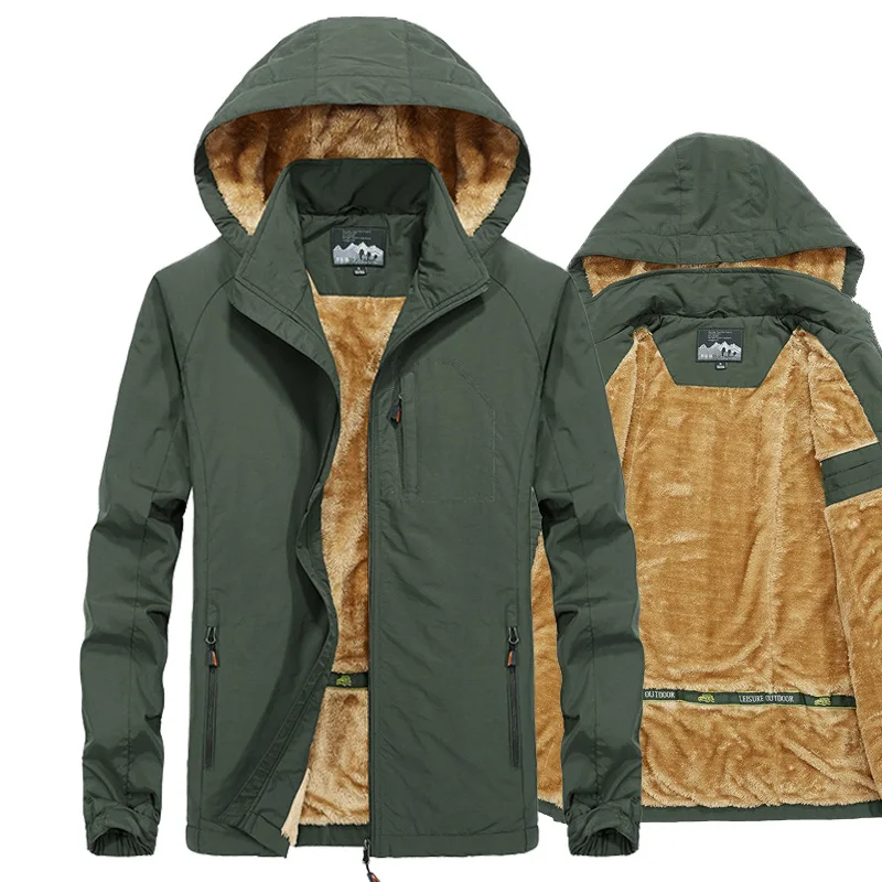 

Afs ZDJP 5xl/4x JEE Plus Size Spring autumn Jacket Solid Plus velvet Coat 2018 Male long Working Warm Motorcycle coats