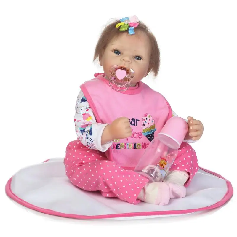 

NPKCOLLECTION 52cm bebe bonecas soft cotton body lifelike cute newborn baby girl best kids gifts silicone reborn baby doll