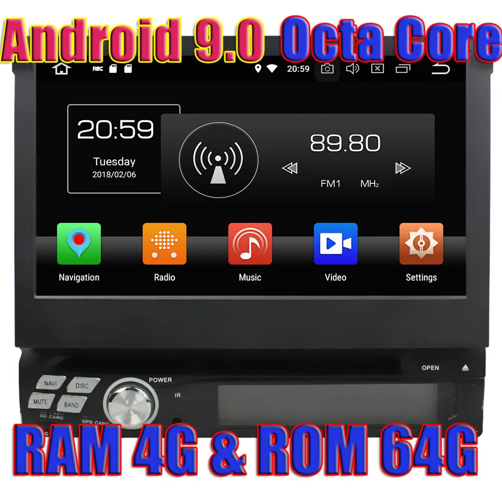 Wanuary android 9 0 2 Din Автомобильный плеер с GPS навигацией для универсального DVD