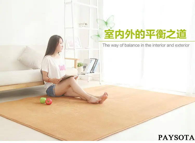 

PAYSOTA Modern Yoga Carpet Living Room Bedroom Rectangular thickening Mat