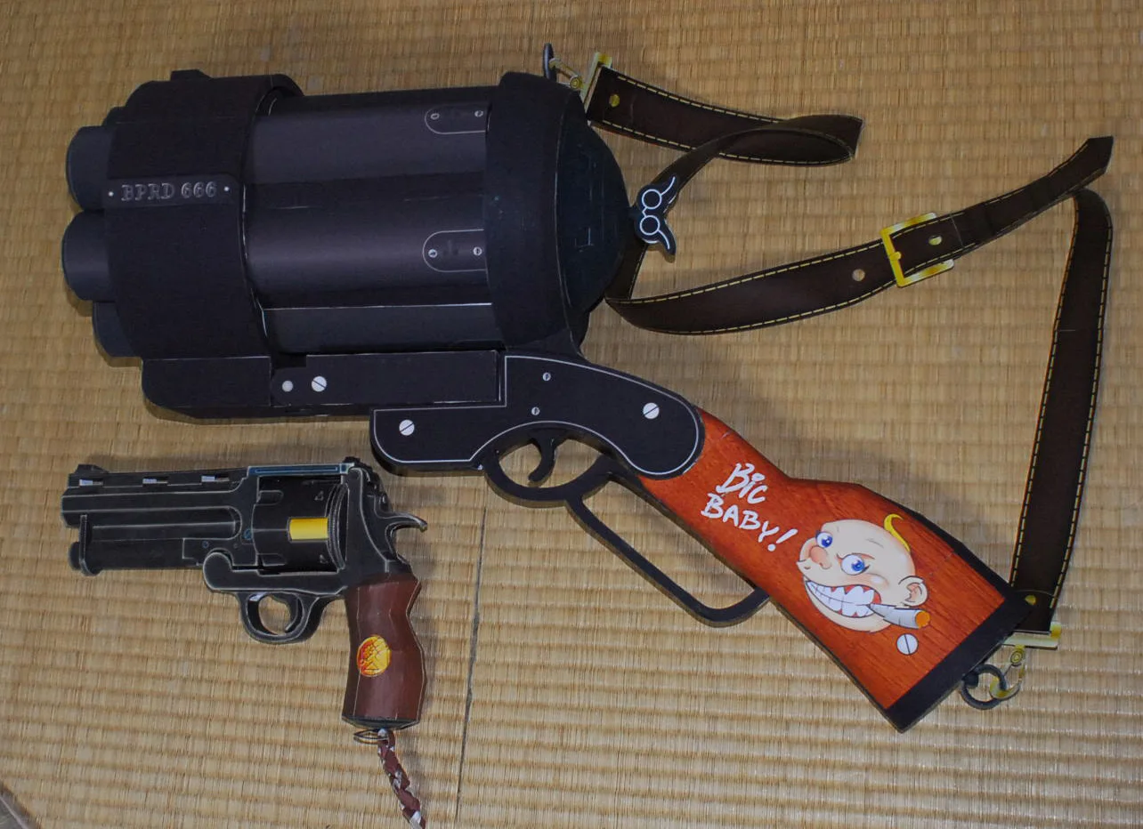 Paper Model Hell Baron BigBaby Multi-tube Revolver Paper Model Hell Baron BigBaby Multi-tube Revolver