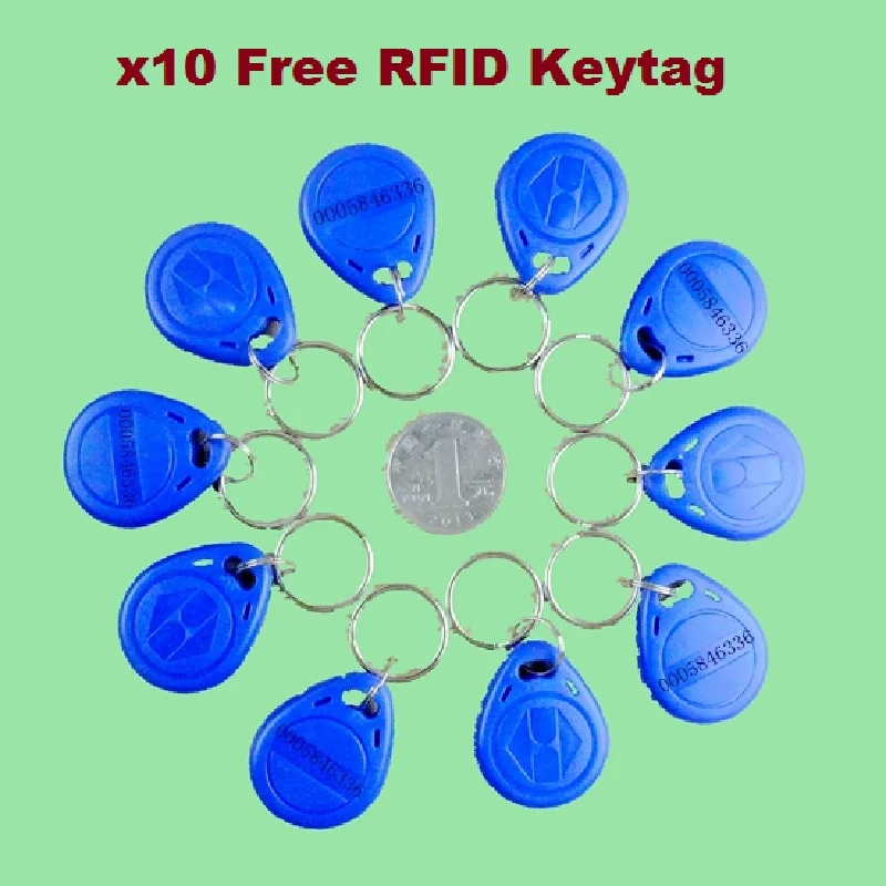 10pcs/Lot Proximity EM / ID RFID 125khz Smart ID Tagkey Keychain Tag Fob Hotel Keyfob Key Access Control System High Quality