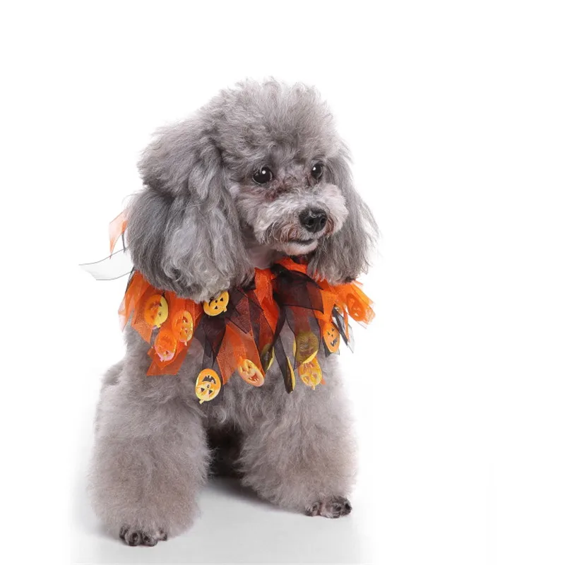Хэллоуин ошейник персонализированные кошку воротник красочные ленты собака шеи шарф Хэллоуин Рождество Собака Hat костюм Прямая