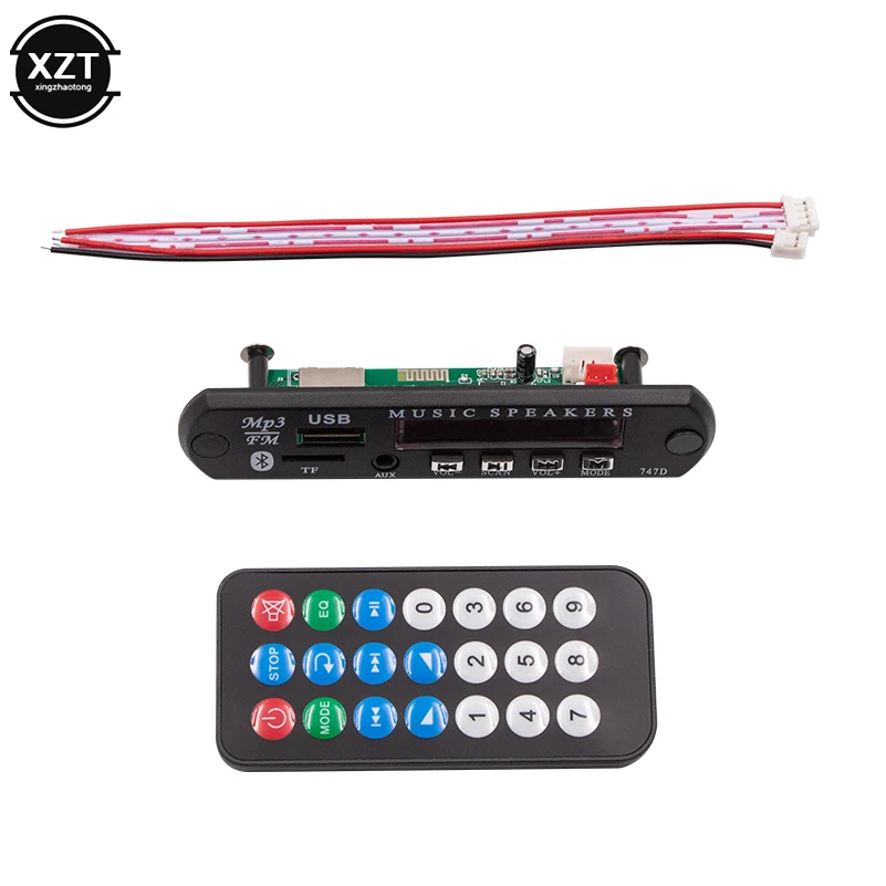 12V MP3 Decoder Board Black Remote SD MP3 Player Remote Control Module