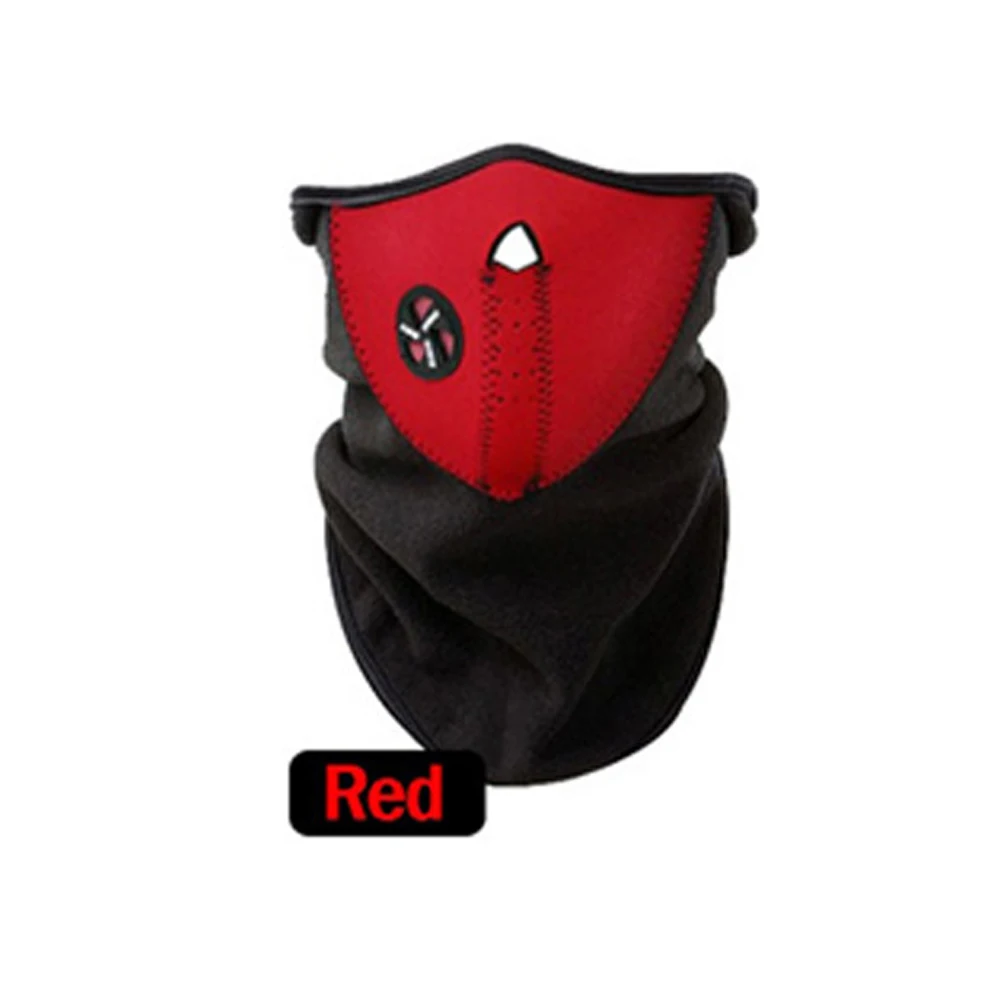 Зимняя дышащая сетчатая маска велосипедная мотоциклетная Пылезащитная Дымчатая непромокаемая лицевая маска спортивный Лыжный капюшон защита от ветра утепляющая головная повязка - Цвет: Red