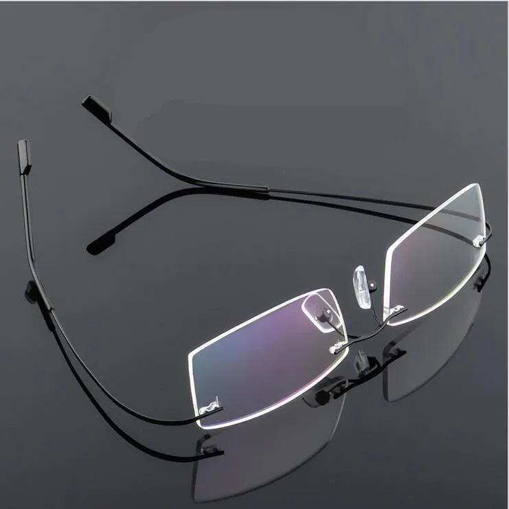

Spectacle Frame Rimless Ultra-light Eyeglasses Women Men Computer Optical Glasses For Male Female Transparent Clear Lens