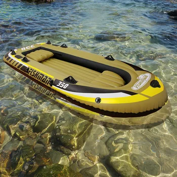 

3+1 Person 305*136*42cm thick fishing boat inflatable boat kayak dinghy raft accessory canoe alumnium oar paddle pumpA06008