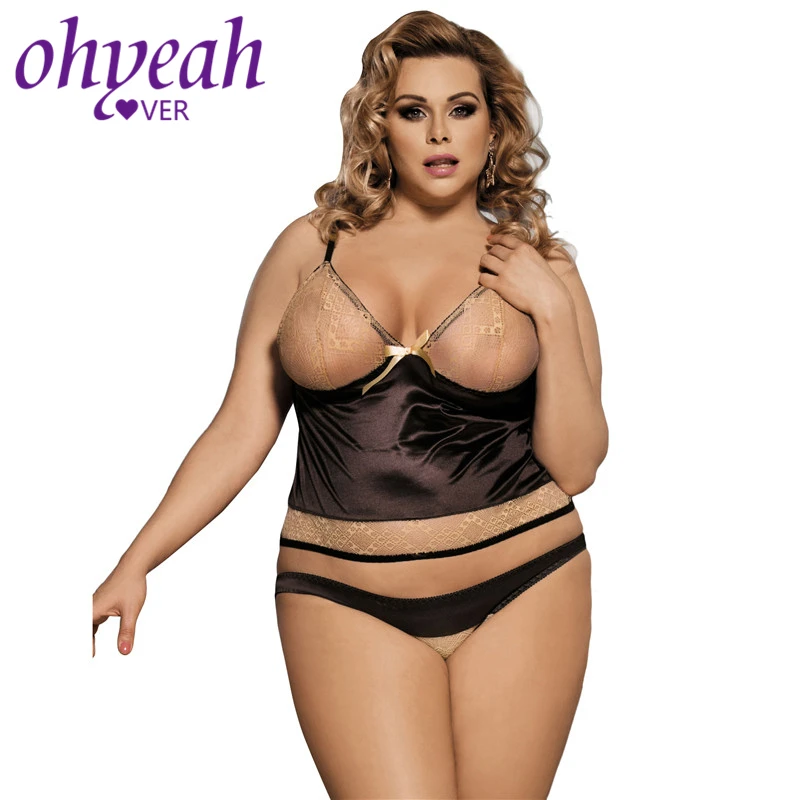 Женское нижнее белье Ohyeahlover кружевное Прозрачное большого размера RM80350|sex