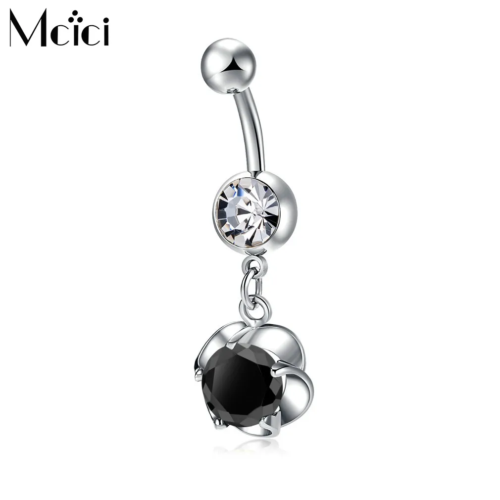 Surgical Steel Piercing Grills Crystal Navel Bars Piercing ...
