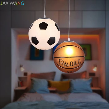 

Creative Basketball Glass Hang lamps pendant lights led lights for home nordic pendant light fixtures loft style hanging lamp
