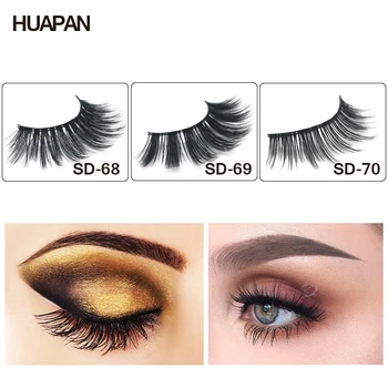 

2Piece = 1Pair High Quality New 3D Eye Lashes Natural Long Hand Made False Eyelashes Thick Longer Shiny Big-Eyed Makeup