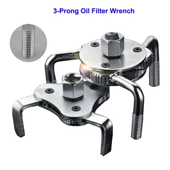 

C-Mart Tools Adjustable Two Oil Filter Car Repair Tools Wrench Tool With 3 Jaw Remover Tool For Cars Truchs 70-110mm
