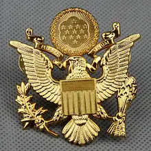 WWII США армии Epluribus Unum сотрудников металлическая Кепка значок Pin-US111