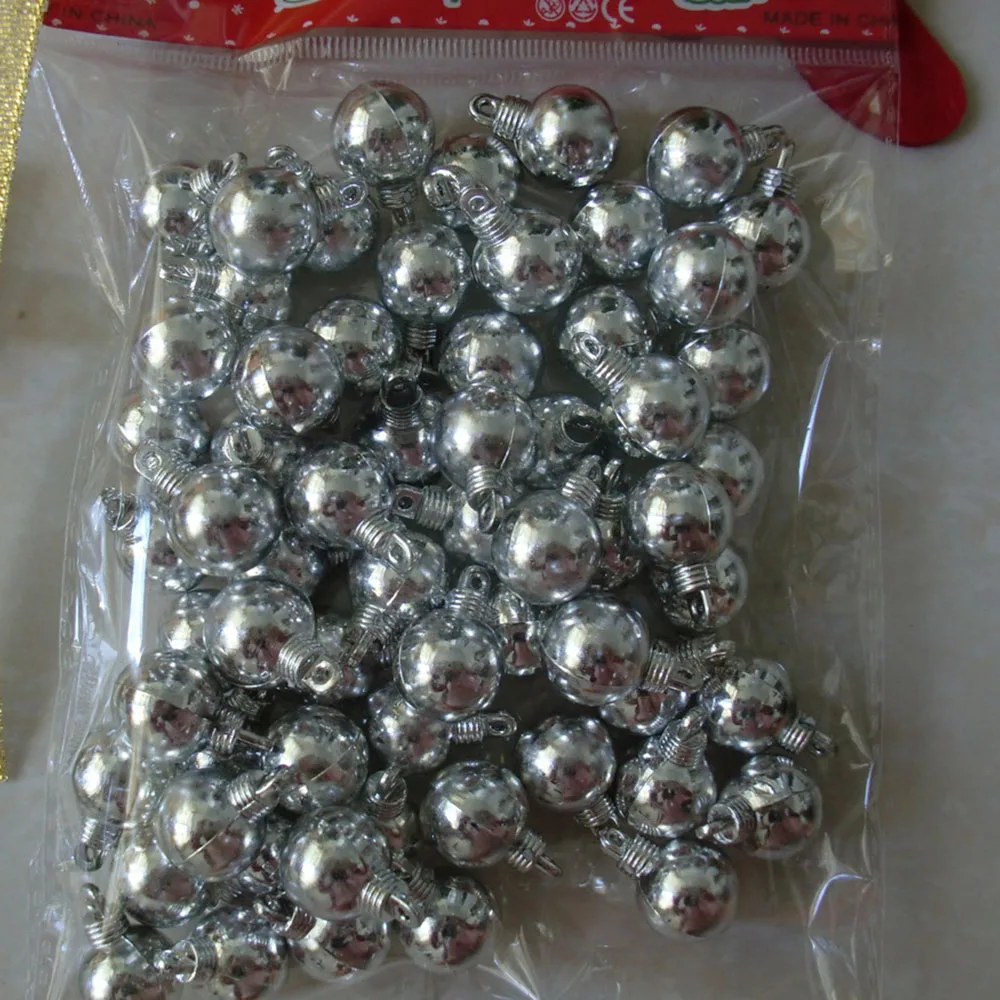 1,5 см мини прозрачный пластиковый Рождественский шарик 20 шт Вечерние и праздничные световые украшения для рождественской ёлки украшения свадебные подвески