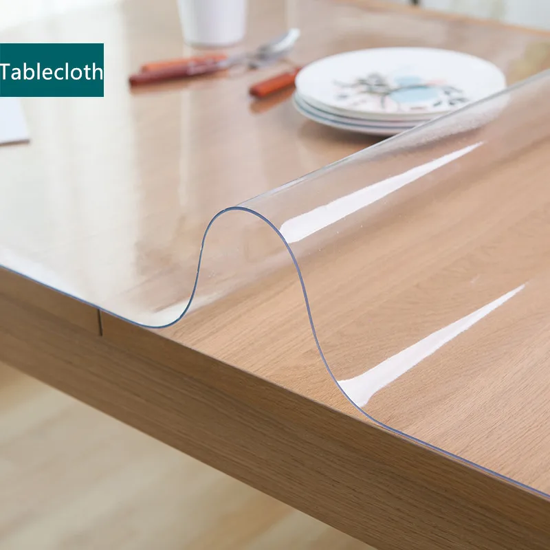  Plastic PVC transparent tablecloth waterproof Anti-scald table pad party wedding table decoration o
