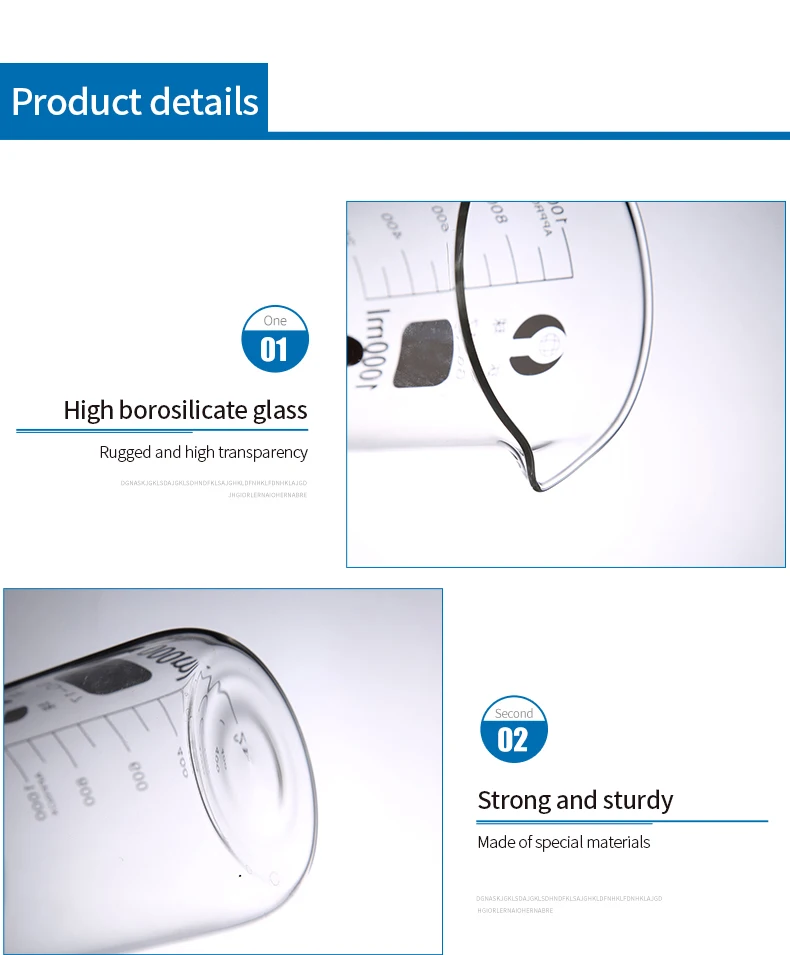 YUEWO Beaker стеклянный стакан 100 мл стекло 50ml250ml500ml стеклянный мерный стакан 50 мл большое количество лучших