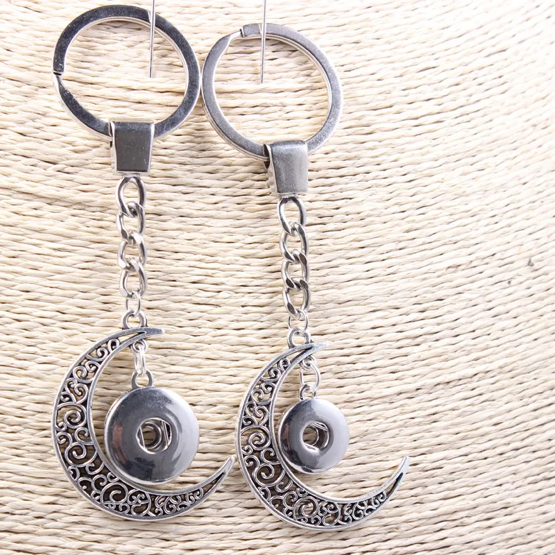 Metal Forever In My Heart Snap Keychain Key rings Fit For 12mm/18mm