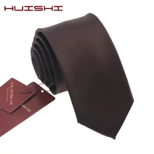 HUISHI,, однотонный коричневый мужской свадебный галстук, галстук, обтягивающий, водонепроницаемый, тканый галстук для мужчин, деловой костюм, рубашка, галстук