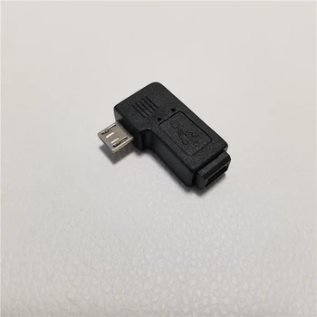 

10pcs/lot 90 degree Left Angle Type Micro USB B 5Pin Male to Mini USB 5Pin Female Connector Converter Adapter