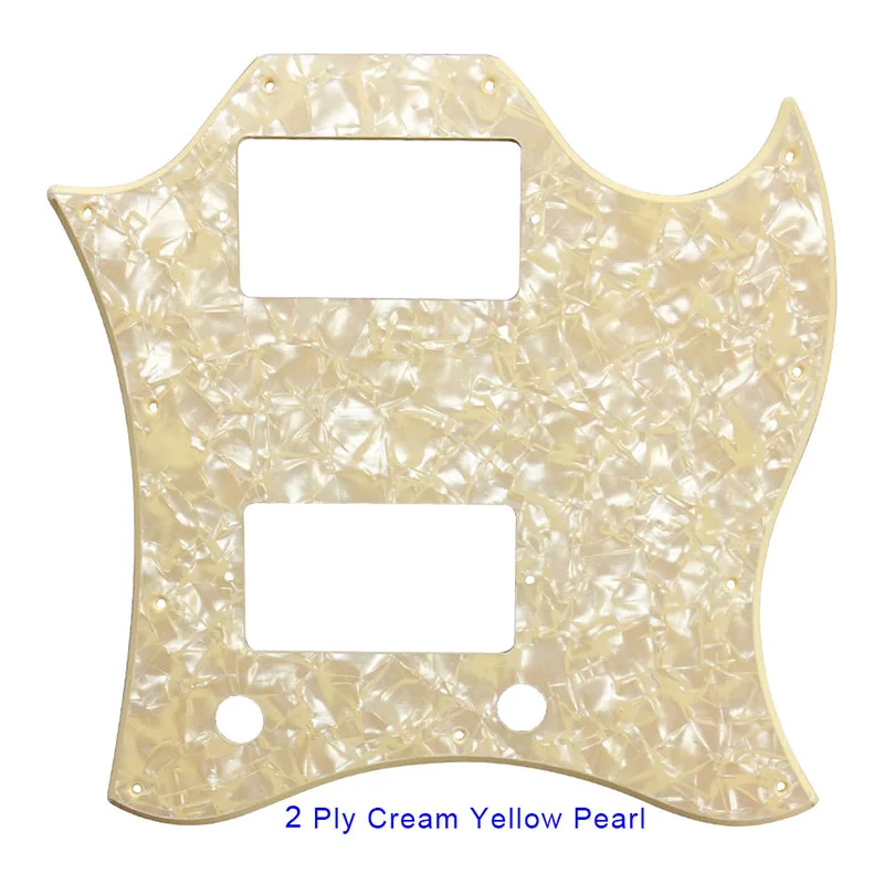 2 ply cream pearl Pleroo гитарные части накладки для Gibson standard SG полное лицо царапины пластины Route PAF Humbuckers лучшая защита для гитары ra - Цвет: 2 ply cream pearl