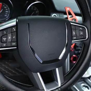 

1 PCS Black Brushed Car Auto Steering Wheel Cover Trim Frame For Land Rover Discovery Sport 2015-2017 Car Styling