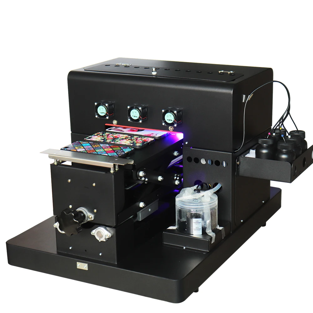 A4 UV Printer Flatbed Phone Case With Led Emboss Effect Printing For T-shirt Leather TPU Metal | Компьютеры и офис