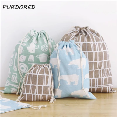 

PURDORED 3 pcs/set Drawstring Bag Flamingo Printing Travel Pouch Shoes Storage Clothes Women Cosmetics Wash bag Dropshipping