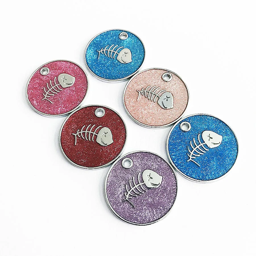 DIY Шарм брелок на сумку Цвет Cat Dog Tag отпечатки лап кулон металлические подвески