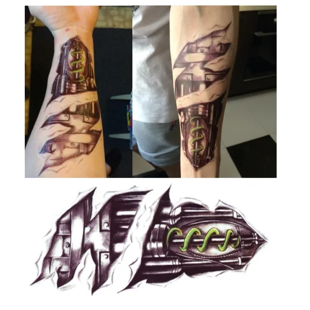 5pcs 3D Waterproof Robot Arm Tattoo Stickers Body Art Removable Tatoo 3D Machine Arm Men Tattoo Temporary Tattoo Stickers 5pcs 3D Waterproof Robot Arm Tattoo Stickers Body Art Removable Tatoo 3D Machine Arm Men Tattoo Temporary Tattoo Stickers