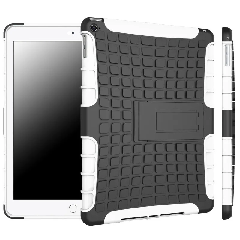 Для Apple ipad Air 2 ipad 6 9," жесткое воздействие чехол для планшета сверхмощный Броня Гибридный противоударный силиконовый Жесткий Чехол - Цвет: white black