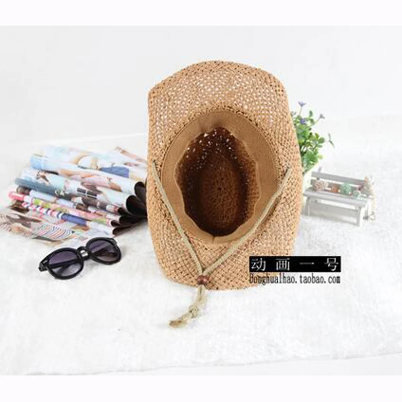 2 3 4 5 6 7Y Kids Cowboy Hat Summer Travel Sun Hat Boy's Straw Cap