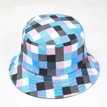 SUOGRY ведро шляпа летние шапки для мужчин и женщин солнцезащитный козырек двухсторонний клетчатый узор мужские s Панама рыболовная шляпа леди шляпа рыбака