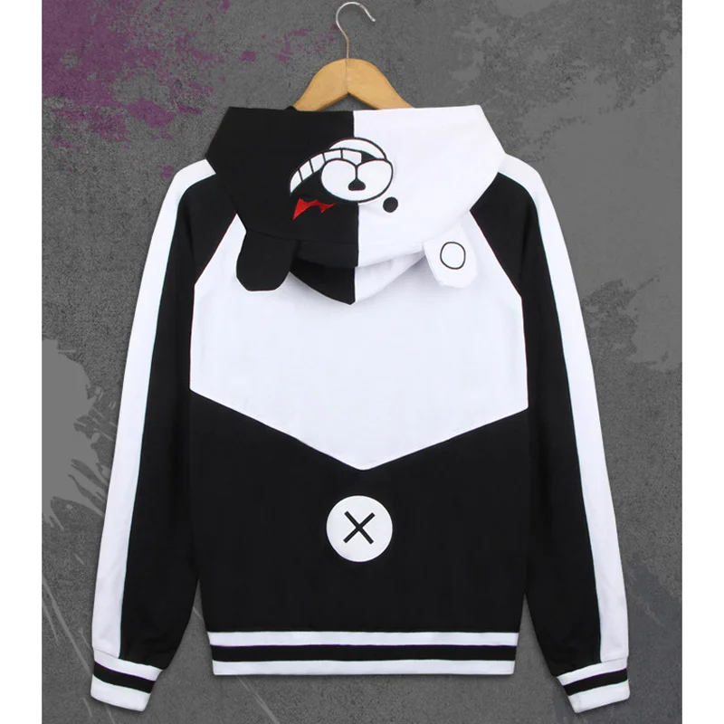 Для взрослых унисекс аниме Danganronpa Monokuma хлопковая толстовка с капюшоном куртка