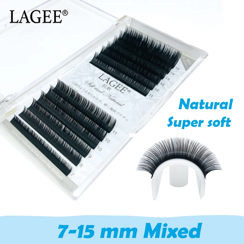 

LAGEE 7-15mm Mixed Greater Length False Fake Magnetic Natural Soft Eyelashes for Extension 3d Mink Lashes maquillaje cilios