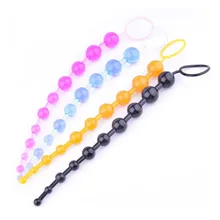 Gay unisex 1pcs Anal Toy Color Jelly Anal Beads Sex Orgasm Vagina Plug Play Pull Ring Ball Anal Stimulator Butt Beads for Women