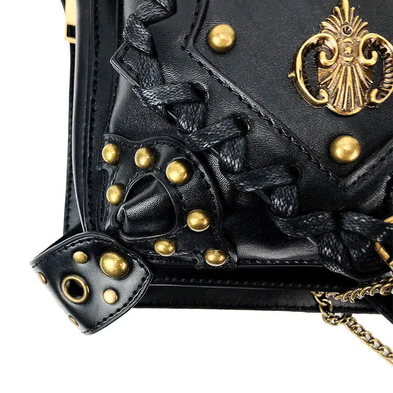 Сумка для ног кожаные женские мужские сумки стимпанк Готическая сумка через плечо винтажная Мода Ретро Рок поясная сумка карман сумки